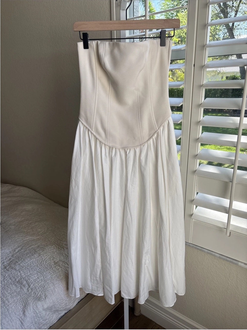 NWT Toccin Melody Corset Midi Dress Bridal Party Cotton Blend Size 4